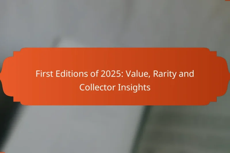 First Editions of 2025: Value, Rarity and Collector Insights