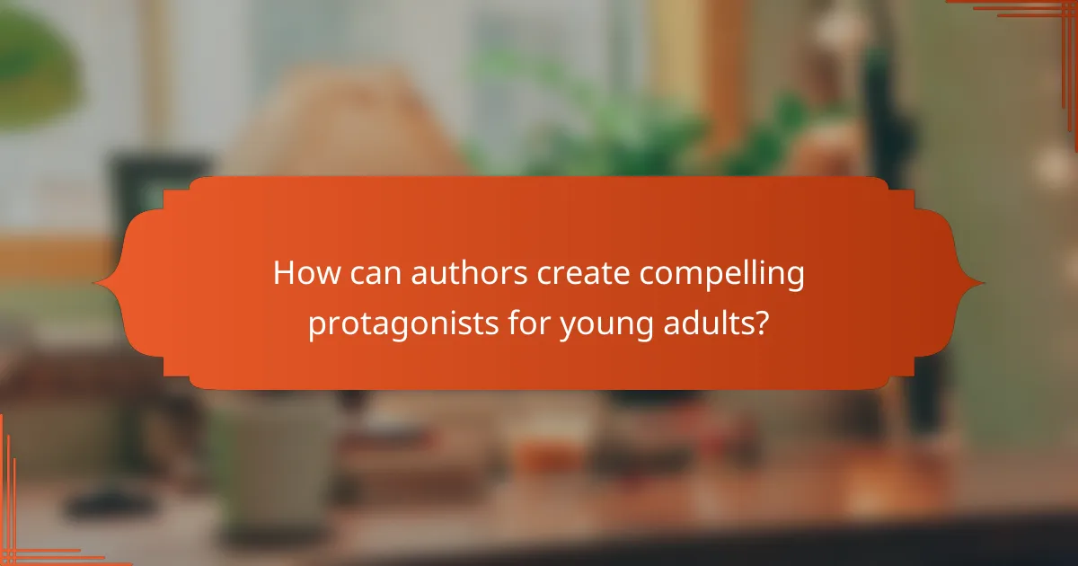 How can authors create compelling protagonists for young adults?