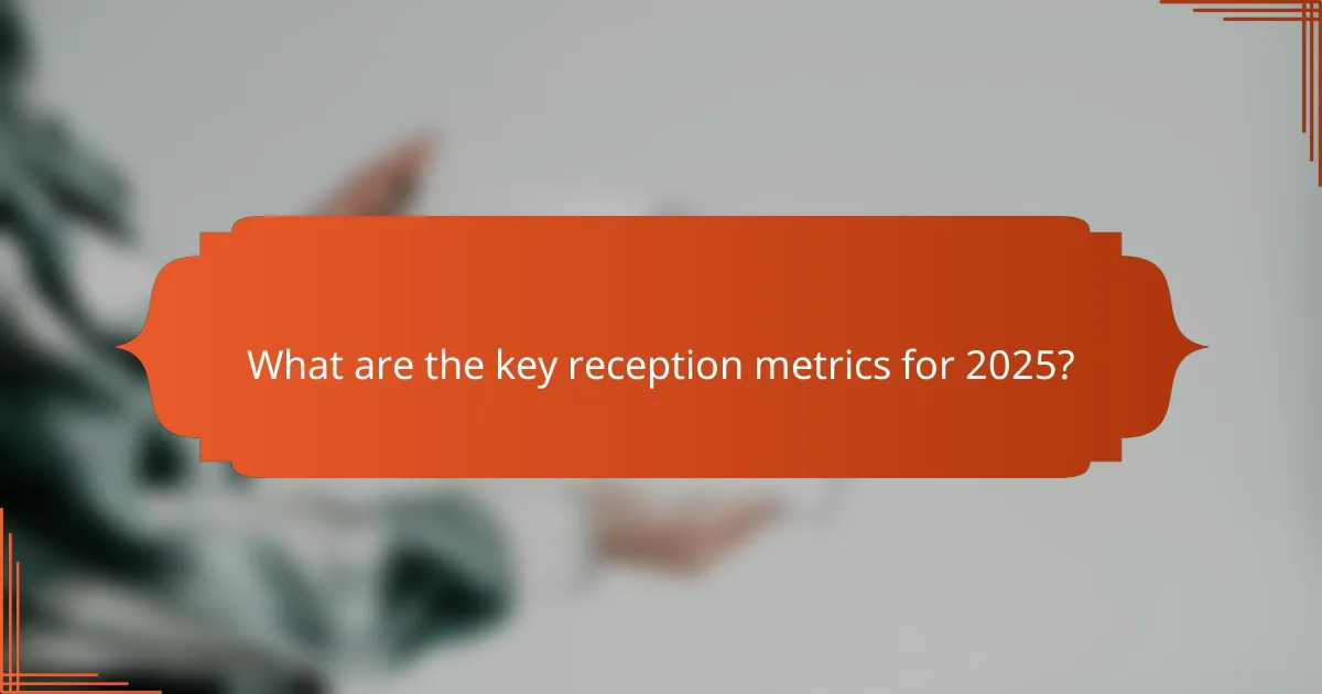 What are the key reception metrics for 2025?
