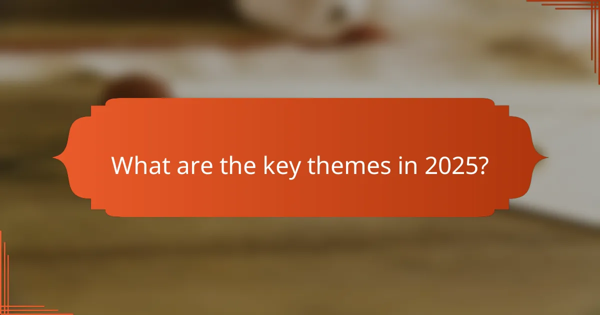 What are the key themes in 2025?